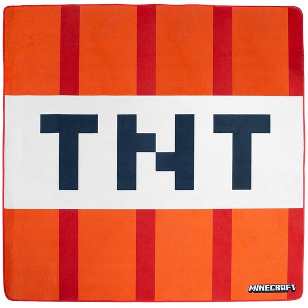Minecraft Teppich 120 x 120 cm - Creeper oder TNT Design, Quadratisch, Höhe: 20 mm, aus strapazierfähigem Polyester - Für Minecraft Fans