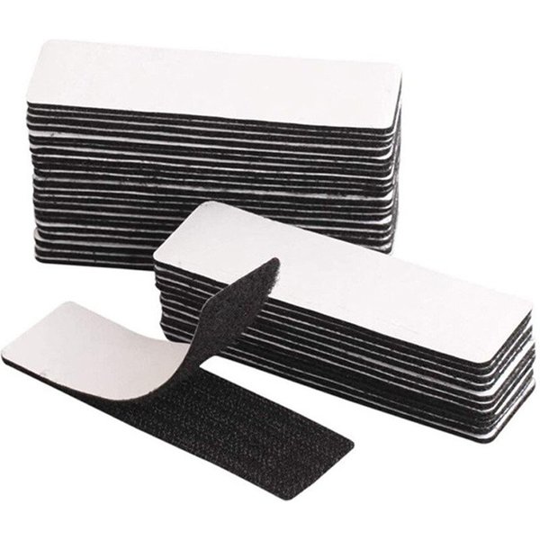 Minicloss Klettband Selbstklebend Extra Stark, Klebepads Doppelseitig, (30-St), Klettverschluss Selbstklebend 3 x 10cm, Schwarz