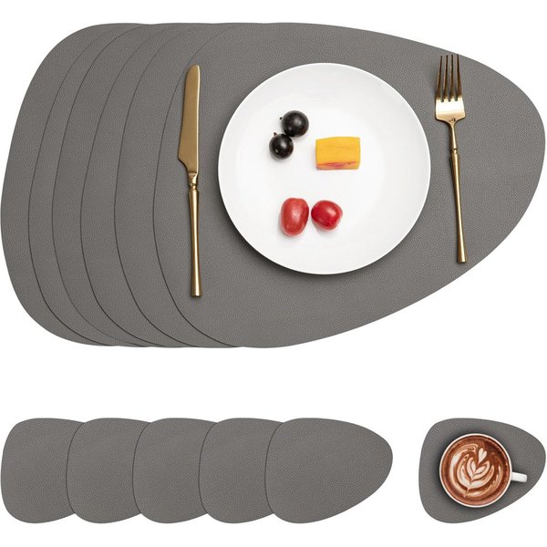 Minicloss Platzset Tischset, Kunstleder, abwischbar, (6-St), Tischsets und Untersetzer