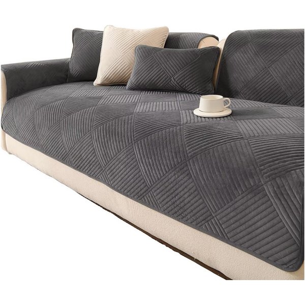 Minicloss Sofabezug 1 2 3 4 Sitzer Sofabezüge Couch Überzug L Form Ecksofa Sofa Couch, Überwurfdecke, Sofahusse Sofaüberwürfe rutschfest Sofa Abdeckung