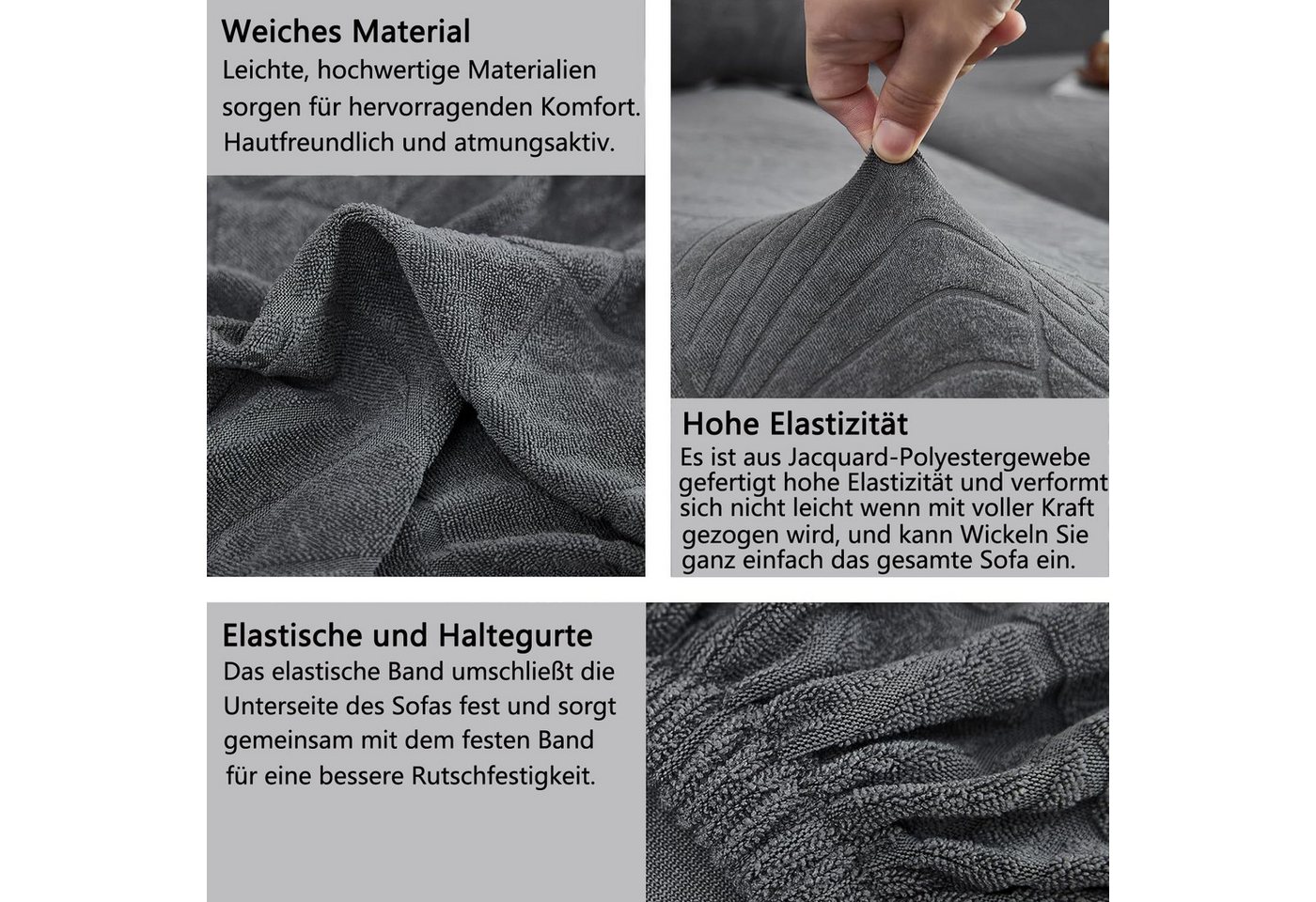 Minicloss Sofabezug High Stretch Sofabezug Moderne Sofaüberwurf Elastische Sofahusse, für Wohnzimmer Protector für Hunde Haustiere – Bild 2 von 5