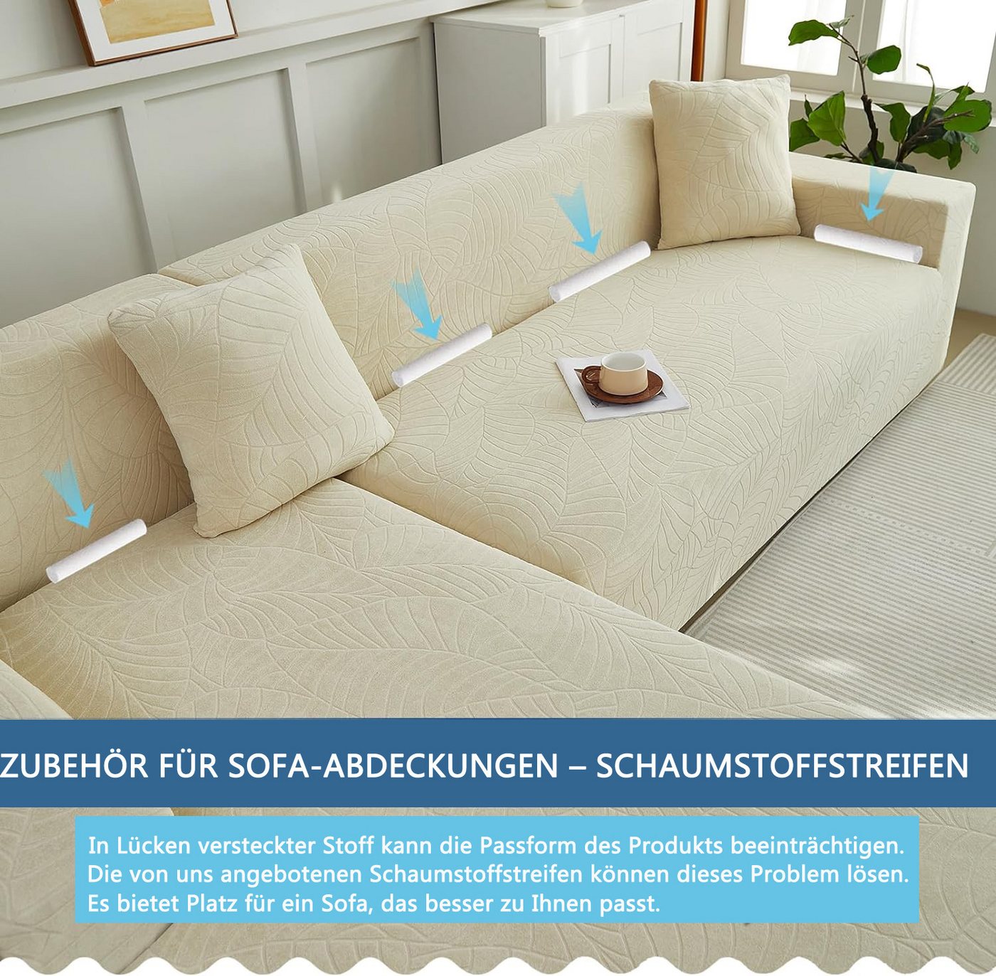 Minicloss Sofabezug High Stretch Sofabezug Moderne Sofaüberwurf Elastische Sofahusse, für Wohnzimmer Protector für Hunde Haustiere – Bild 4 von 5