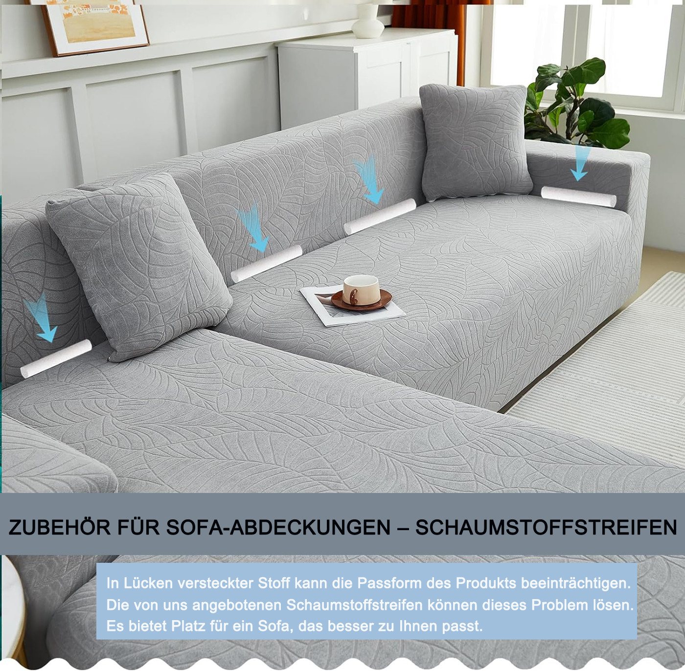 Minicloss Sofabezug High Stretch Sofabezug Moderne Sofaüberwurf Elastische Sofahusse, für Wohnzimmer Protector für Hunde Haustiere – Bild 4 von 5
