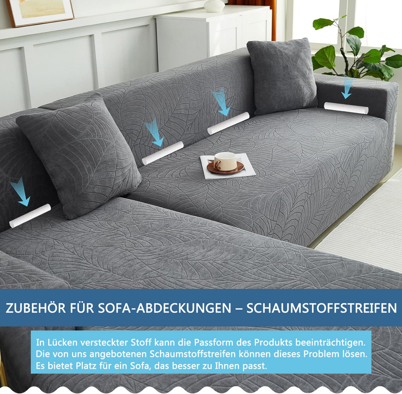 Minicloss Sofabezug High Stretch Sofabezug Moderne Sofaüberwurf Elastische Sofahusse, für Wohnzimmer Protector für Hunde Haustiere – Bild 4 von 5