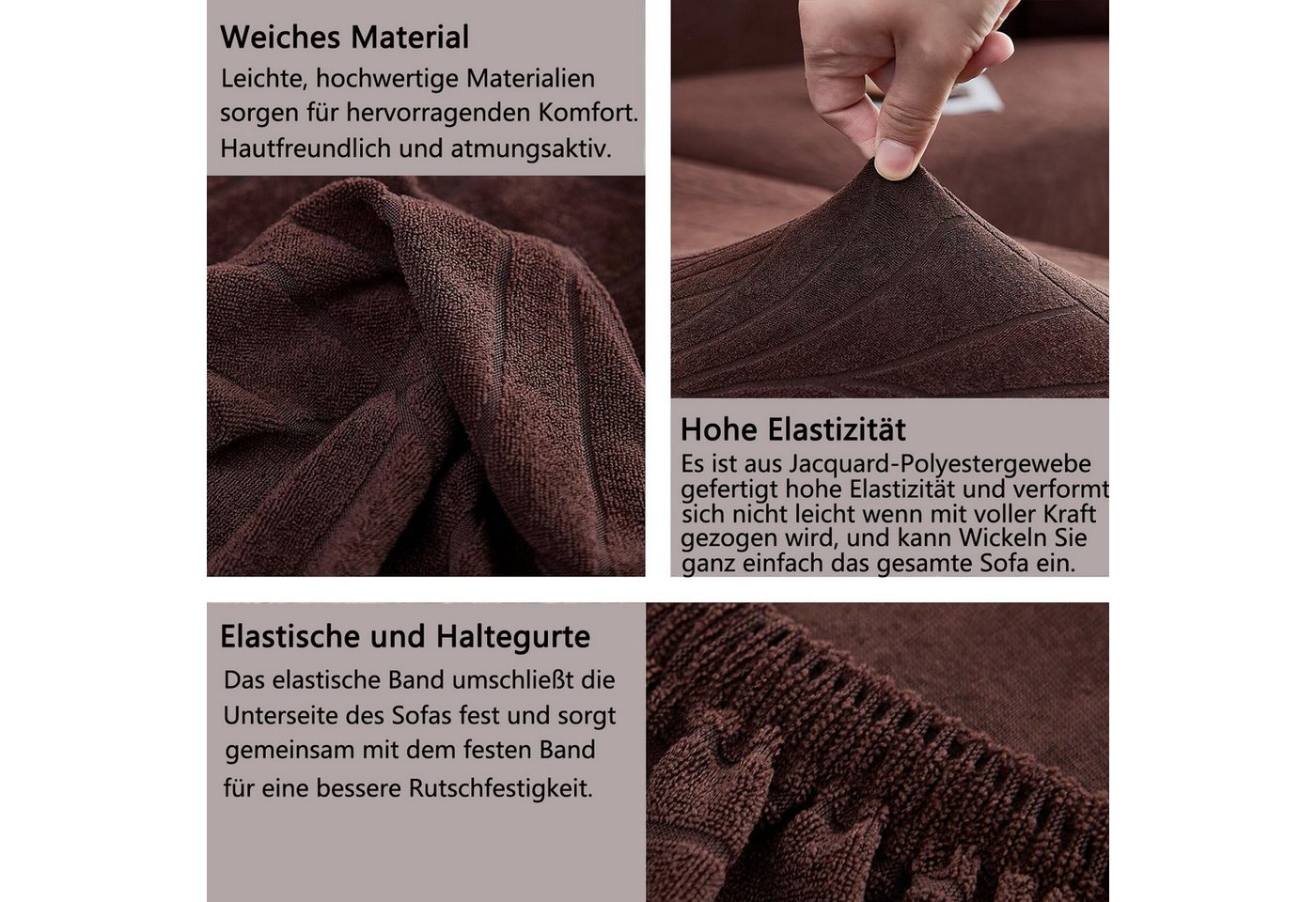 Minicloss Sofabezug High Stretch Sofabezug Moderne Sofaüberwurf Elastische Sofahusse, für Wohnzimmer Protector für Hunde Haustiere – Bild 2 von 5