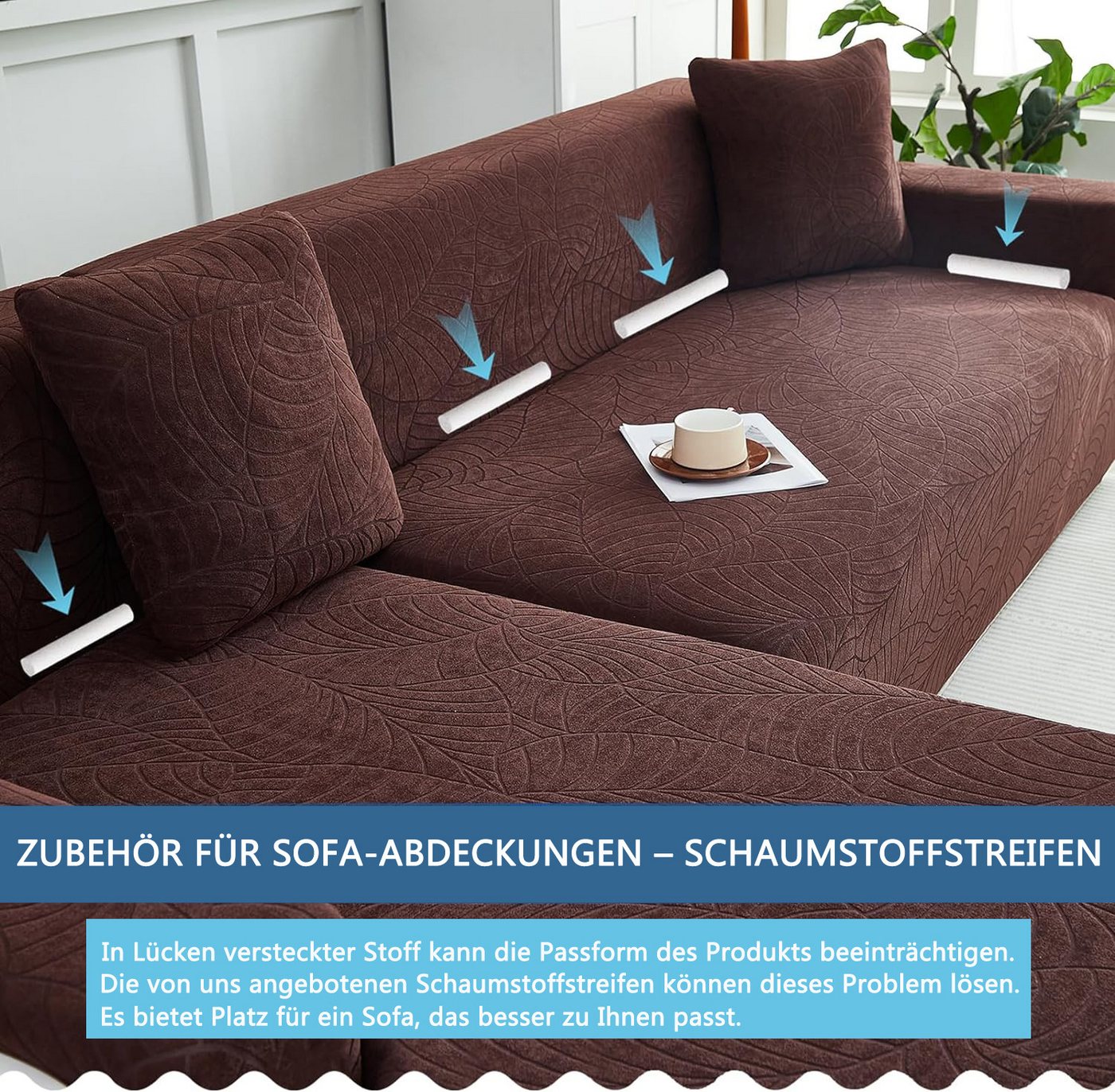 Minicloss Sofabezug High Stretch Sofabezug Moderne Sofaüberwurf Elastische Sofahusse, für Wohnzimmer Protector für Hunde Haustiere – Bild 4 von 5