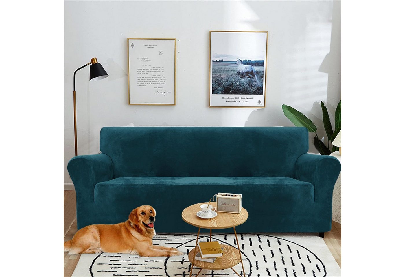 Minicloss Sofahusse 1/2/3/4 Sitzer Sofabezug, Modern Sofaüberwurf Elastische Couchbezug, waschbarer, mit Armlehne, Protector für Hunde Haustiere – Bild 3 von 5