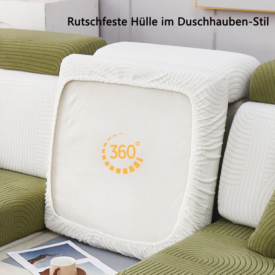 Minicloss Sofahusse Sofa Sitzbezüge Schonbezug, Elastic Stretch Sofasitzbezug, mit elastischer Unterseite – Bild 3 von 5