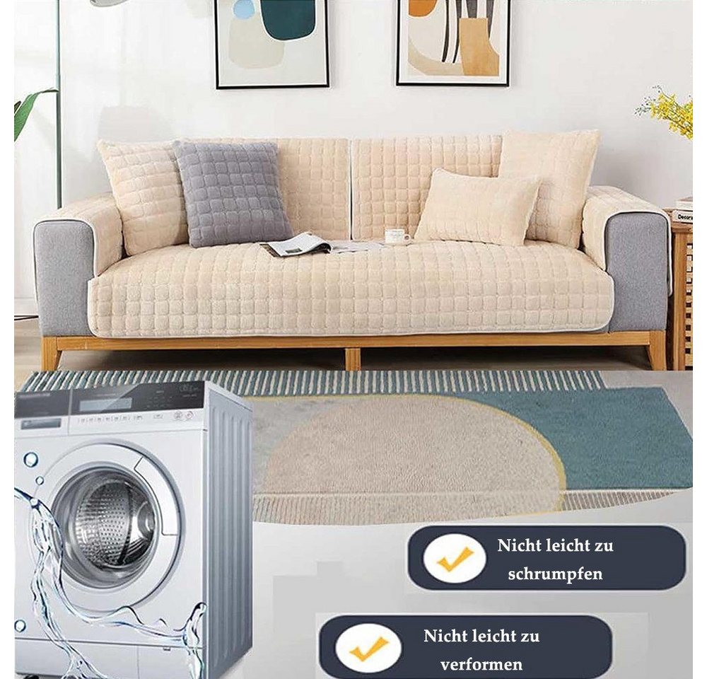 Minicloss Sofaschoner Sofabezug 1 2 3 4 Sitzer Sofaschoner rutschfest L Form Sofaüberwurf, Couch Bezug Ecksofa, Sofa Überzug Couchbezug U Form – Bild 4 von 5