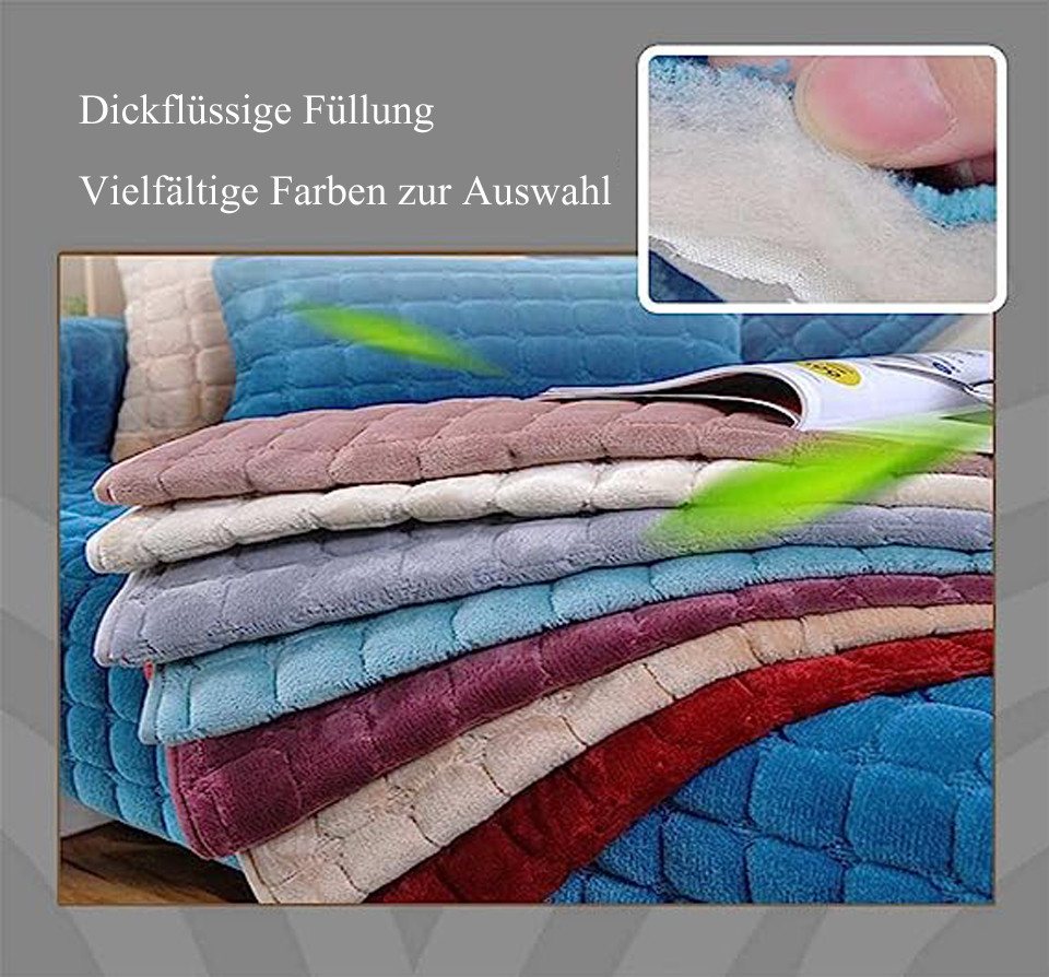 Minicloss Sofaschoner Sofabezug 1 2 3 4 Sitzer Sofaschoner rutschfest L Form Sofaüberwurf, Couch Bezug Ecksofa, Sofa Überzug Couchbezug U Form – Bild 5 von 5