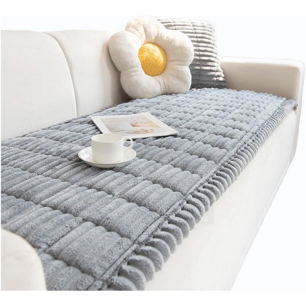 Minicloss Sofaschoner Weiche Flanell Sofa überzug Waschbar - Neue Sitzkissenbezüge, rutschfeste Sofabezug