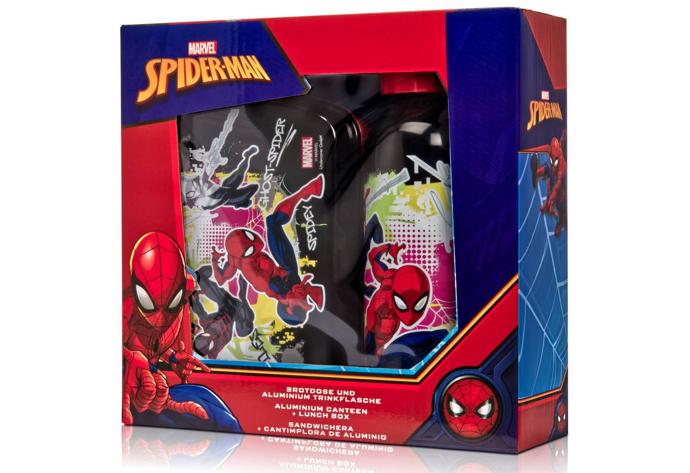 miniHeld Lunchbox Brotdose Trinkflasche Kinder Spiderman Superheld Lunchbox Aluflasche – Bild 2 von 5