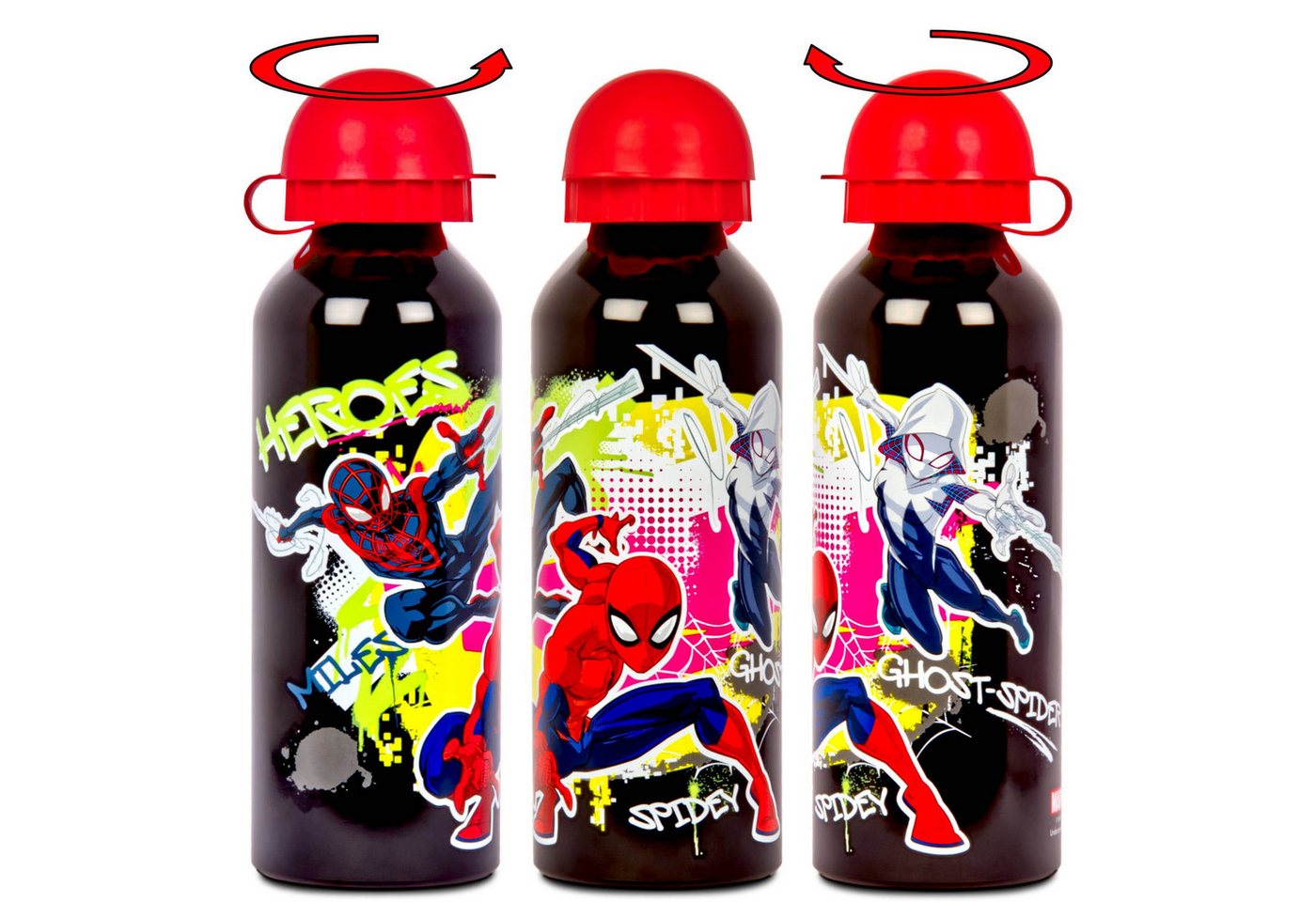 miniHeld Lunchbox Brotdose Trinkflasche Kinder Spiderman Superheld Lunchbox Aluflasche – Bild 3 von 5