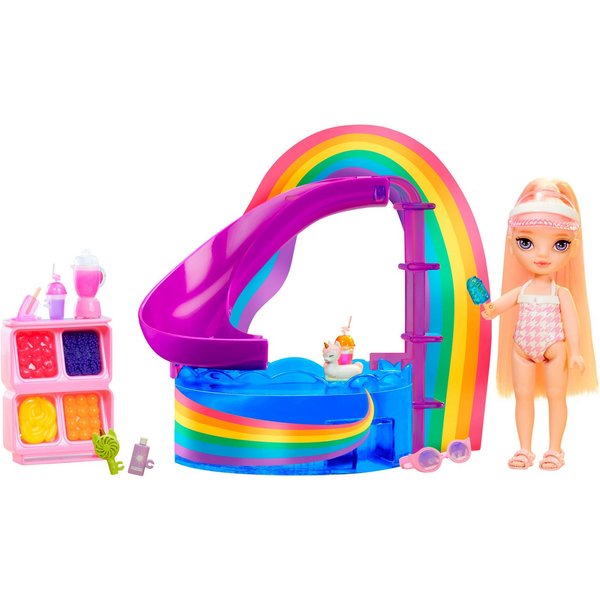 Rainbow High Minipuppe Rainbow High Little Pool Day with Blush Playset