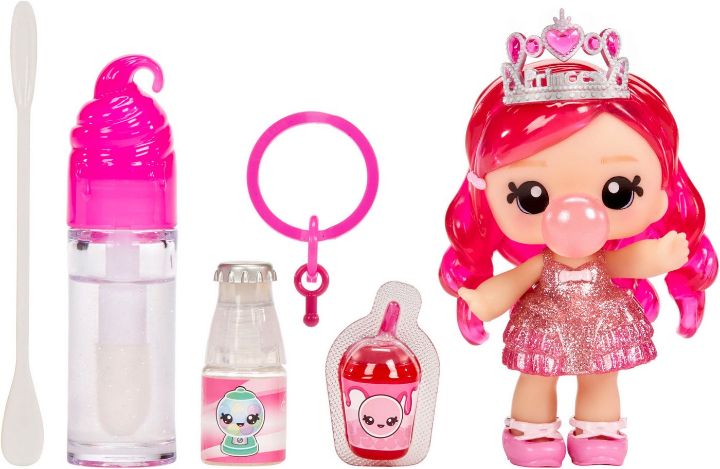 YUMMILAND Minipuppe Yummiland Lipgloss Doll - Bianca Bubblegum, inklusive Schlüsselanhänger – Bild 3 von 4