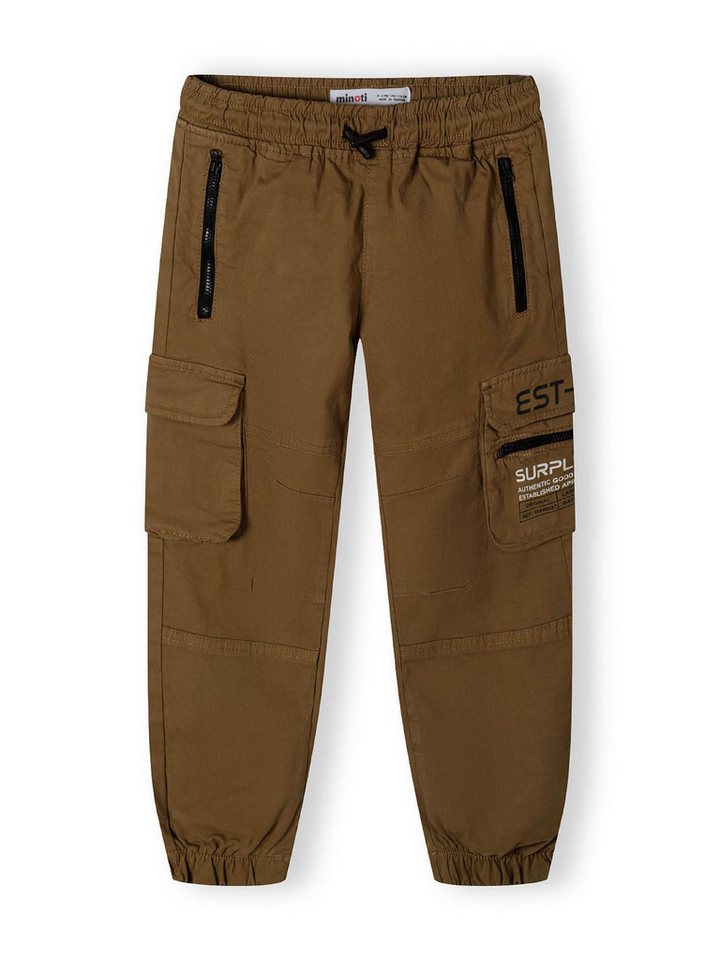 MINOTI Cargohose Joggerhose mit Cargotaschen, für Jungen Reißverschlusstaschen, Cargotaschen, elastische Beinabschlüsse – Bild 2 von 4