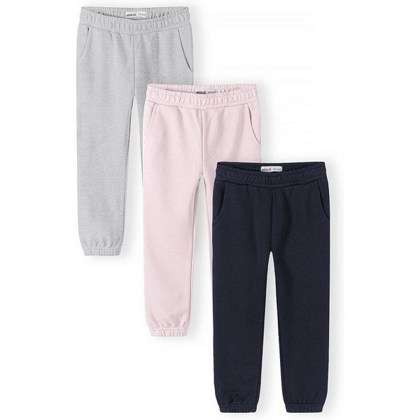 MINOTI Jogginghose für Mädchen (Packung, 3-tlg) breiter Gummibund