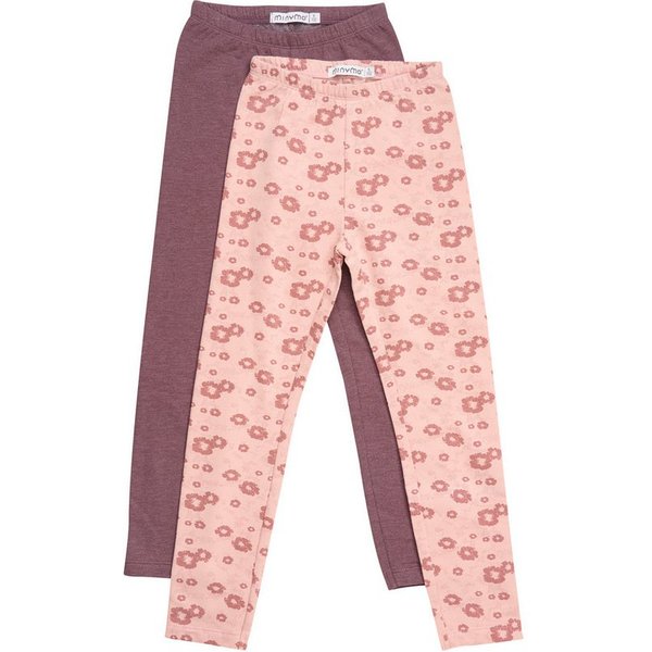Minymo Leggings MISweat (2-tlg) 2er Pack Gemusterte Leggings