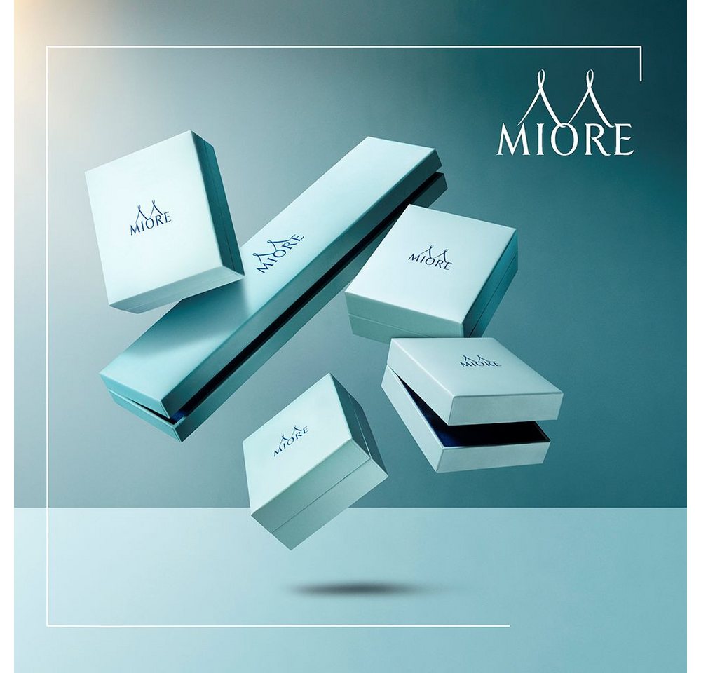 Miore Kette mit Anhänger Damen 9K (375) Gelbgold oder Weißgold mit Smaragd, Saphir oder Rubin, und 4 Diamanten 0,01 ct – Bild 5 von 5