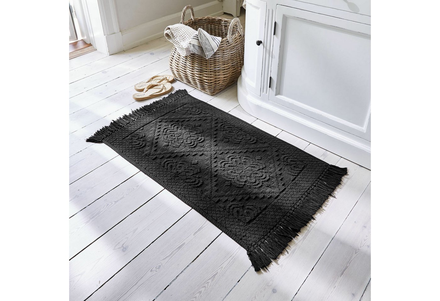 Mirabeau Badematte Badematte Mivorex schwarz, Höhe 60.0 mm, 100% Baumwolle, none – Bild 2 von 5