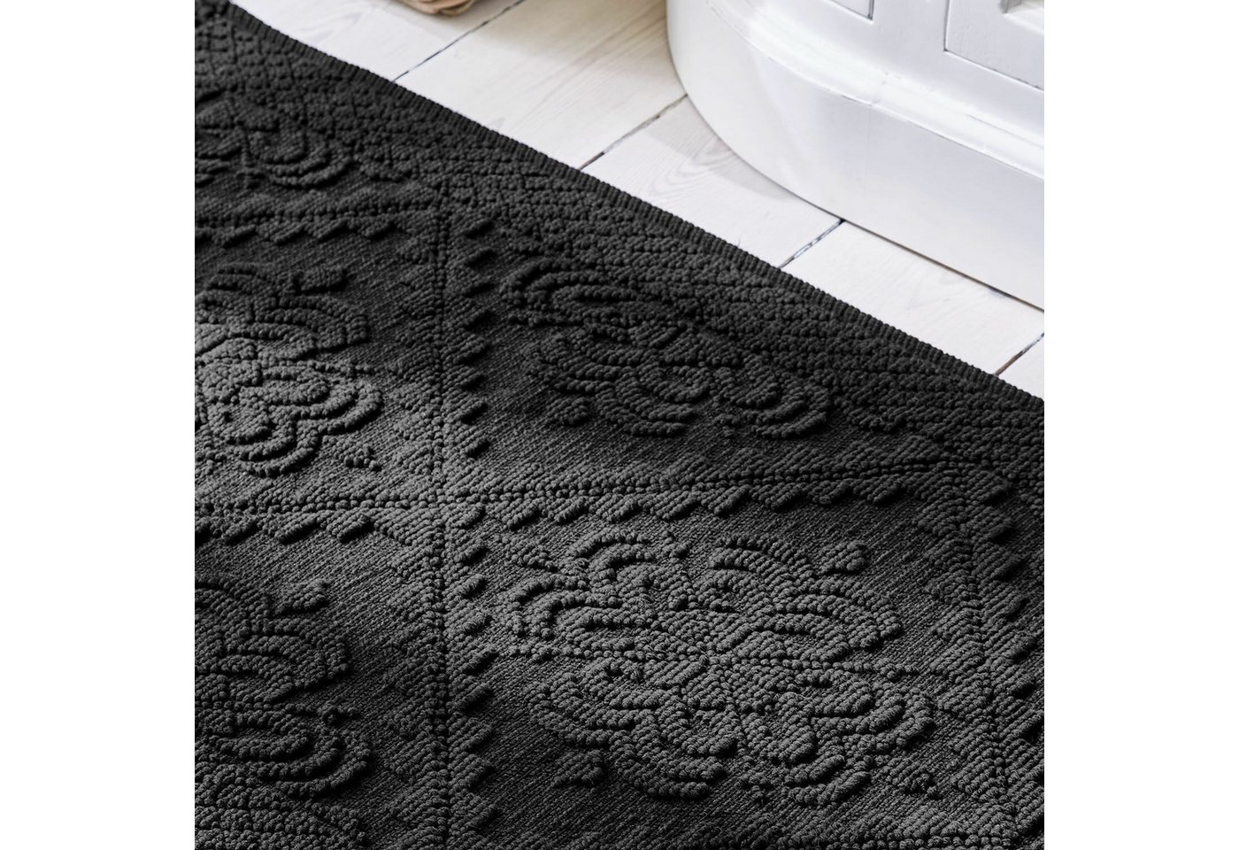 Mirabeau Badematte Badematte Mivorex schwarz, Höhe 60.0 mm, 100% Baumwolle, none – Bild 3 von 5