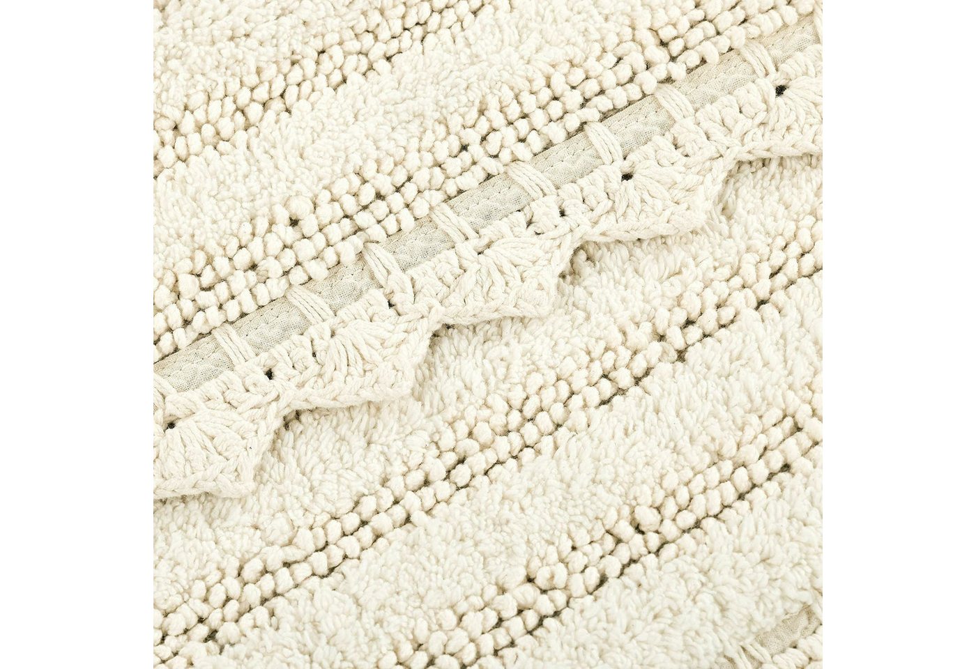 Mirabeau Badematte Badematte Yalexir creme, Höhe 400 mm, 100% Baumwolle – Bild 4 von 5