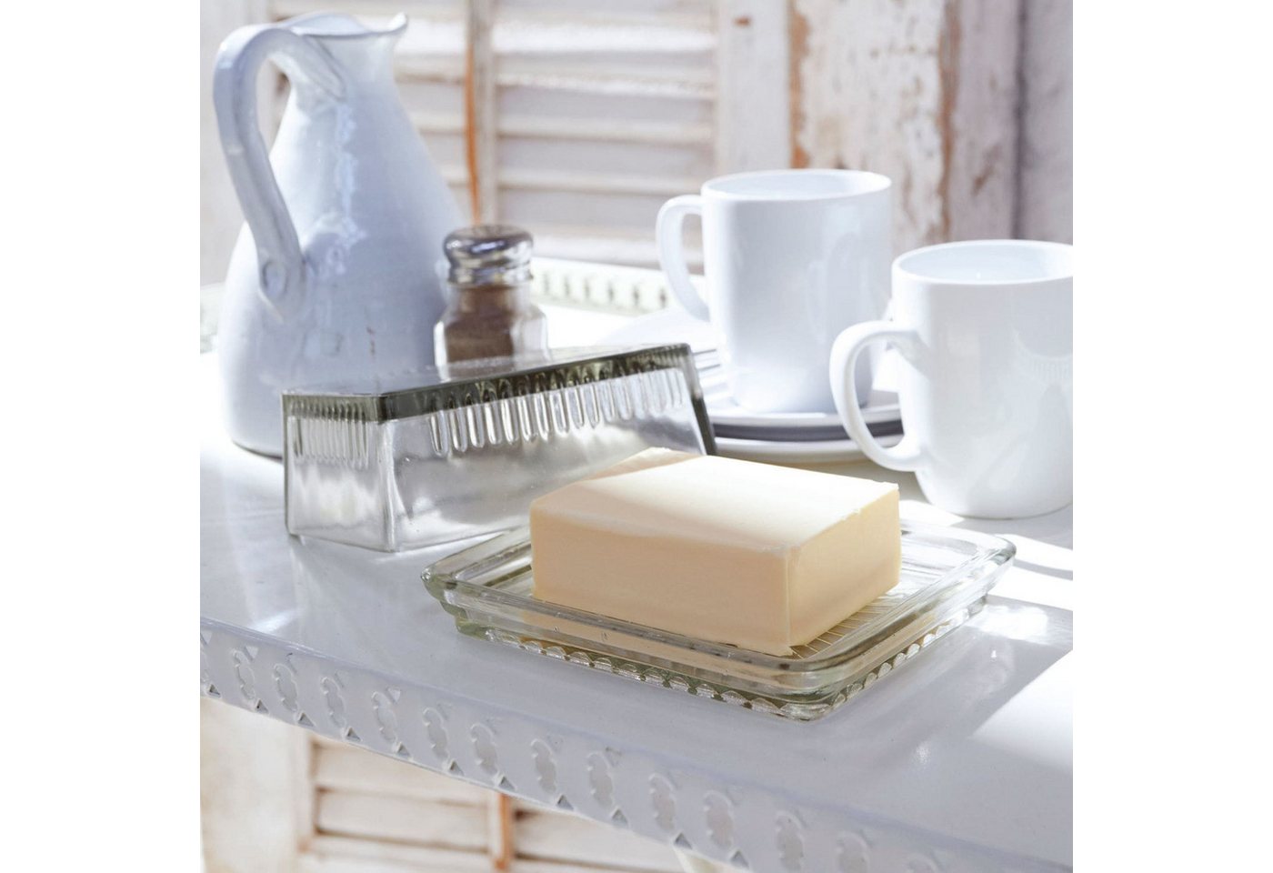 Mirabeau Butterdose Butterdose Durham klar, Glas – Bild 3 von 4