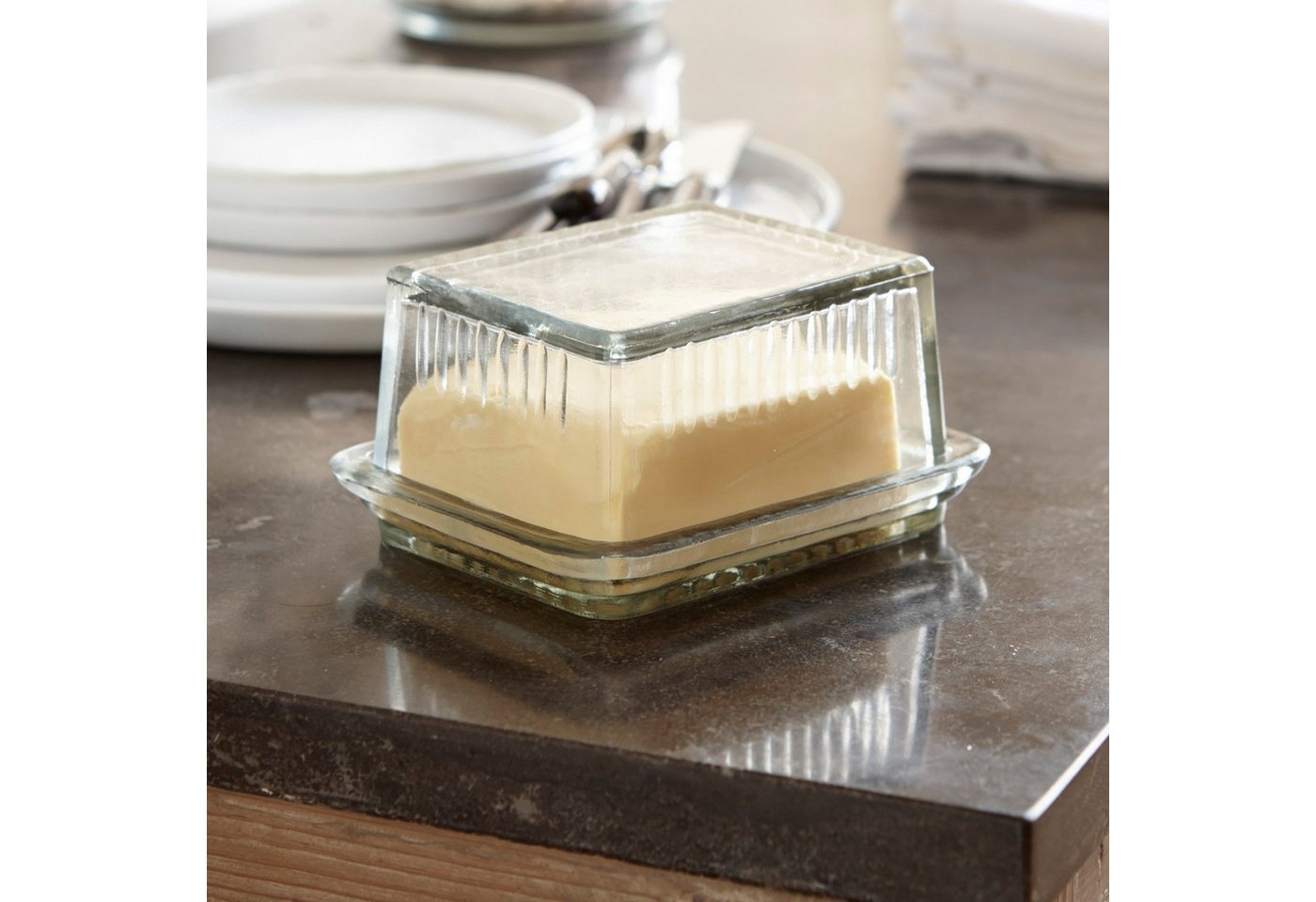 Mirabeau Butterdose Butterdose Durham klar, Glas – Bild 4 von 4