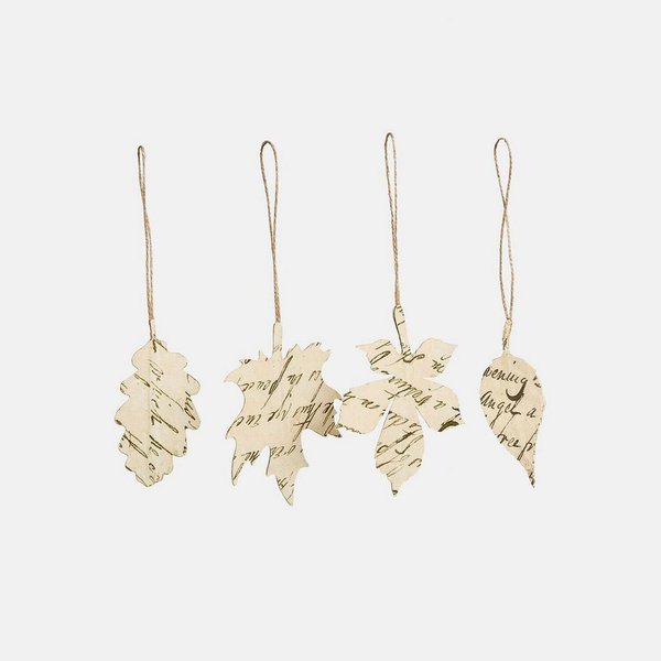 Mirabeau Dekoobjekt Anhänger 4er Set Fleuriene creme