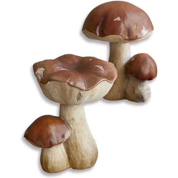 Mirabeau Dekoobjekt Deko-Pilz 2er Set Beenie braun, none