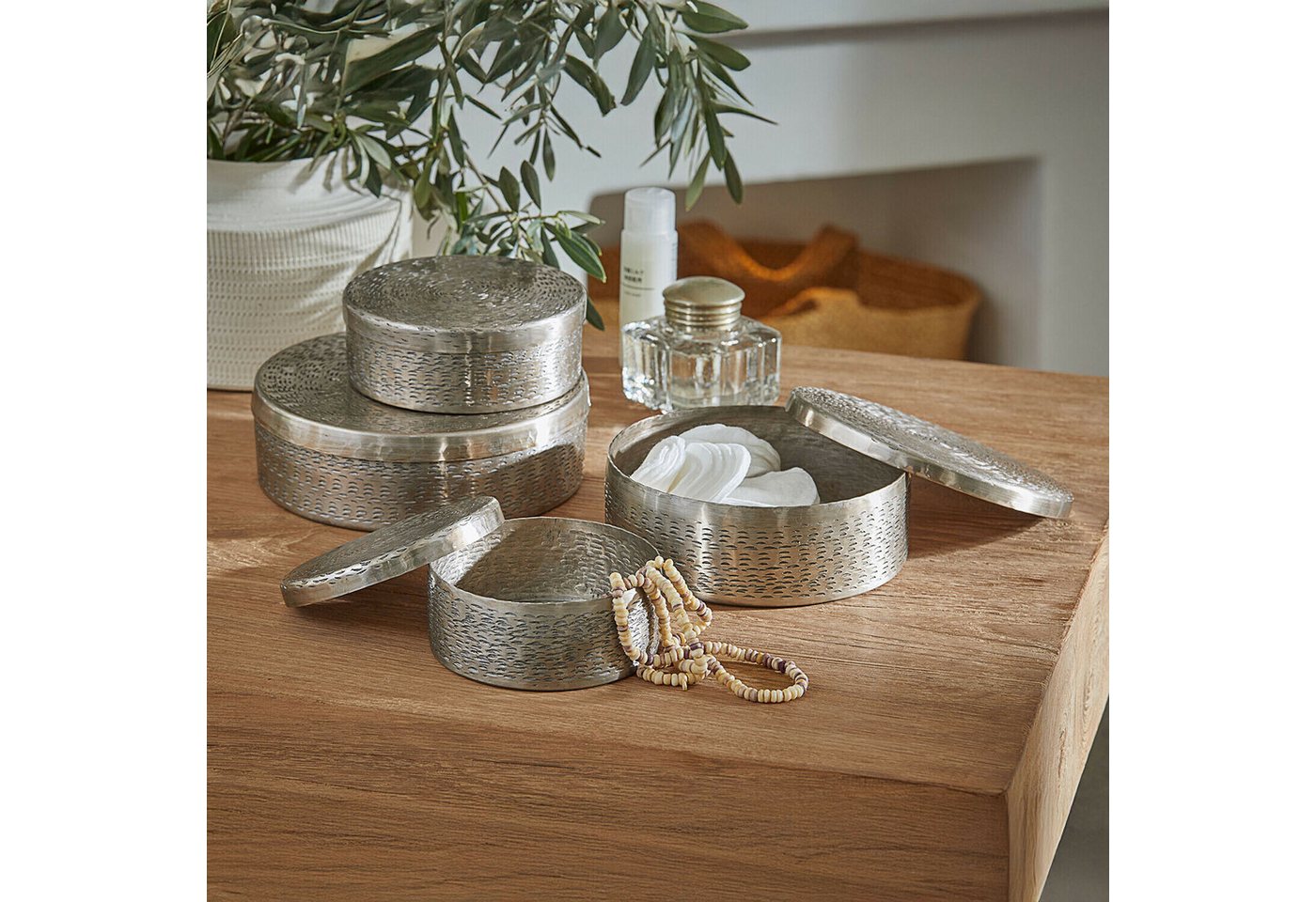 Mirabeau Dose Dose 4er Set Silvaras silber – Bild 3 von 5
