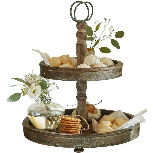 Mirabeau Etagere Etagere Amboise braun, Tannenholz (cunninghamia lanceolata), Griff: Eisen