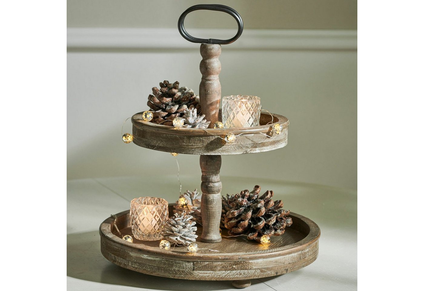 Mirabeau Etagere Etagere Amboise braun, Tannenholz (cunninghamia lanceolata), Griff: Eisen – Bild 3 von 5