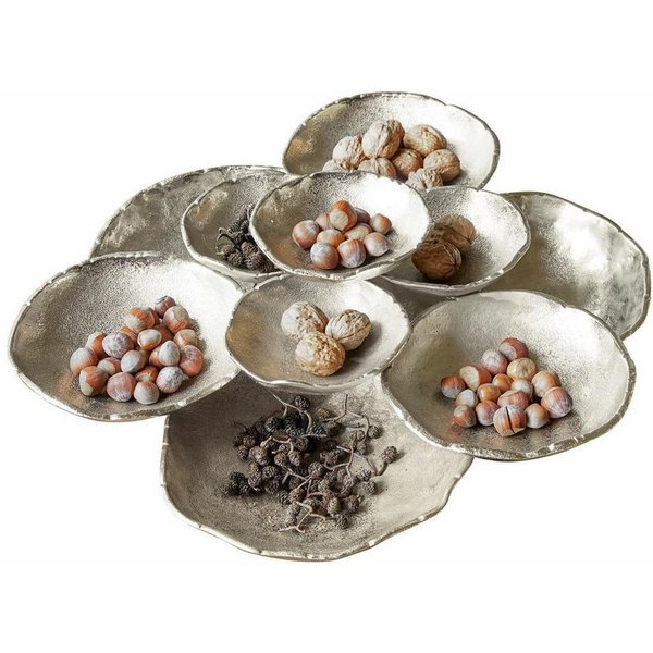 Mirabeau Geschirr-Set Schale Gibril antiksilber, Aluminiumguss, none