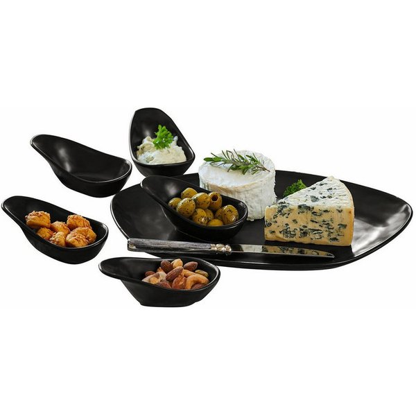 Mirabeau Geschirr-Set Servierschälchen 6er Set Biarré schwarz, Steinzeug, none