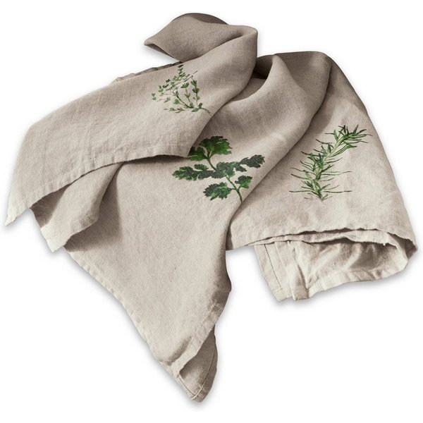 Mirabeau Geschirrtuch Geschirrtuch 3er Set Herbal Gardens beige/grün, none