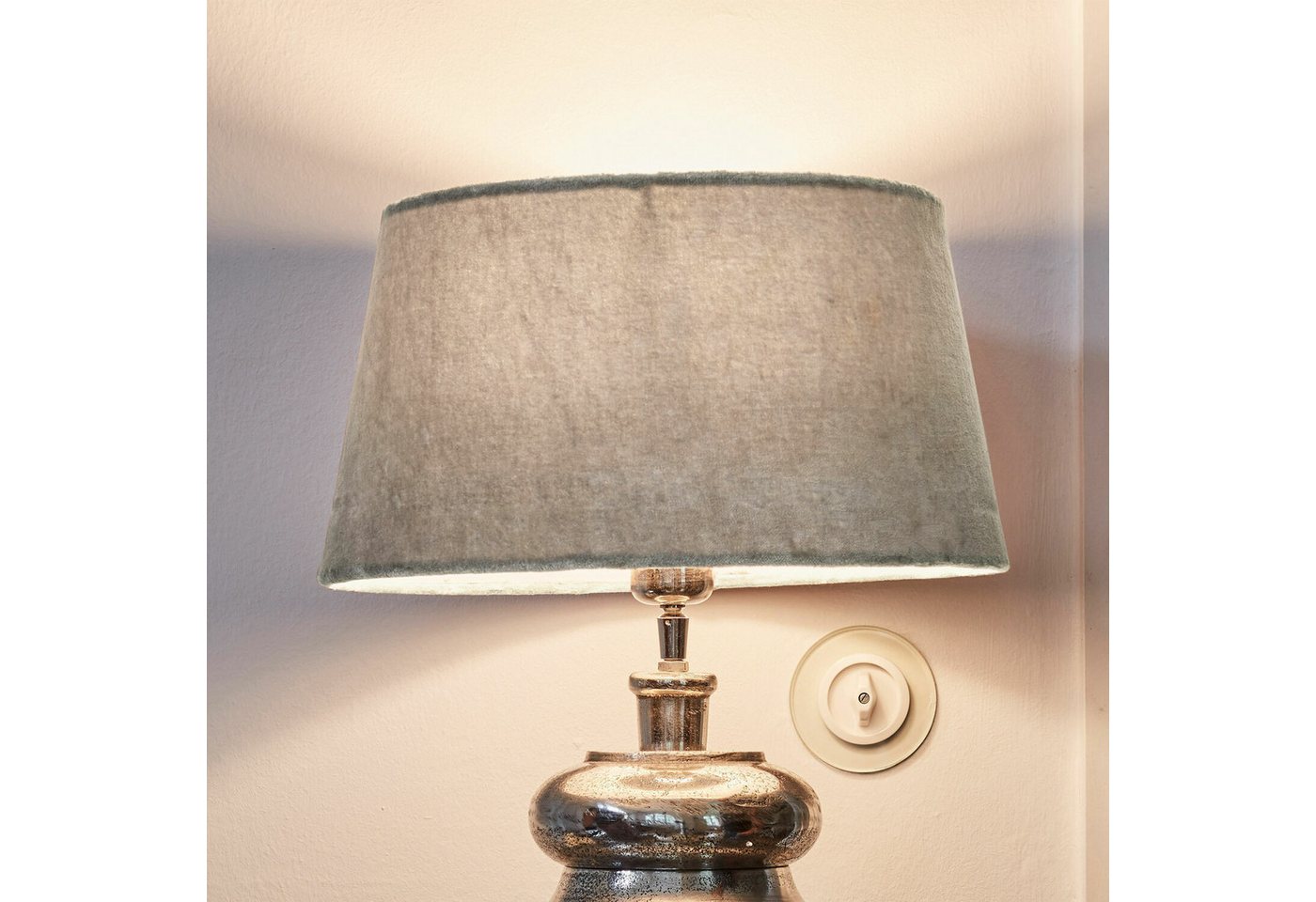 Mirabeau Lampenschirm Lampenschirm Anfor beige – Bild 4 von 5