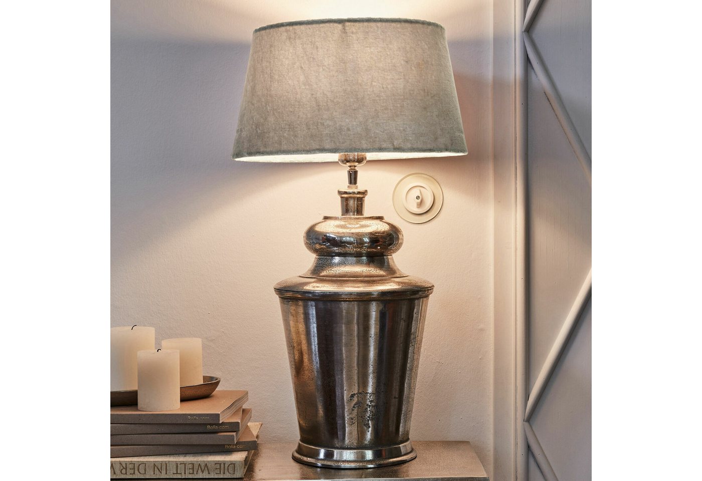 Mirabeau Lampenschirm Lampenschirm Anfor beige – Bild 5 von 5