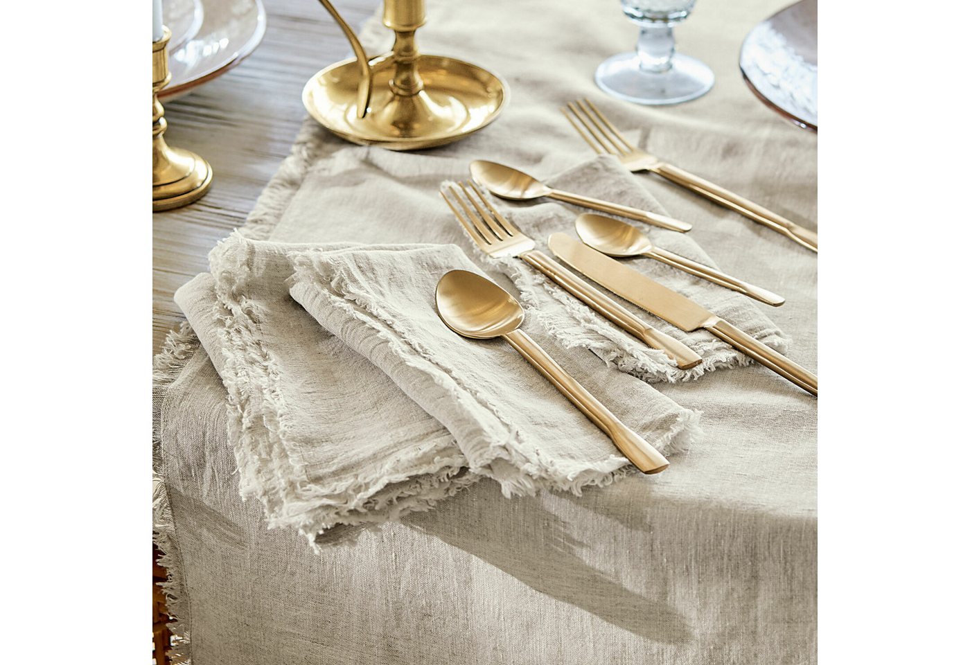 Mirabeau Stoffserviette Serviette 4er Set Largo leinen – Bild 3 von 5