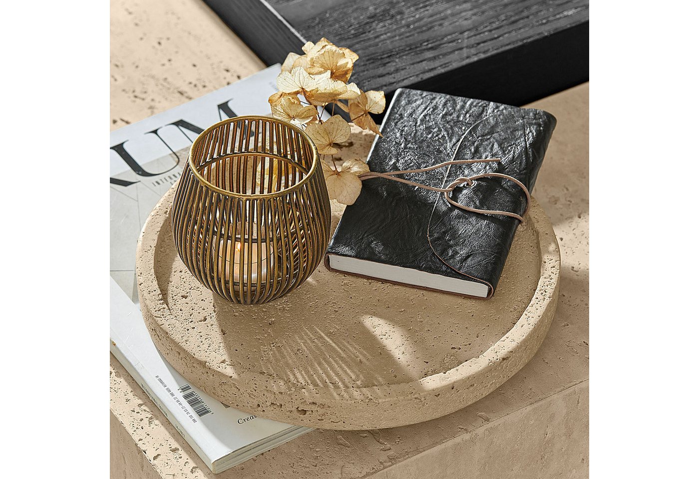 Mirabeau Tablett Tablett Caleneuve beige, Travertin – Bild 3 von 4