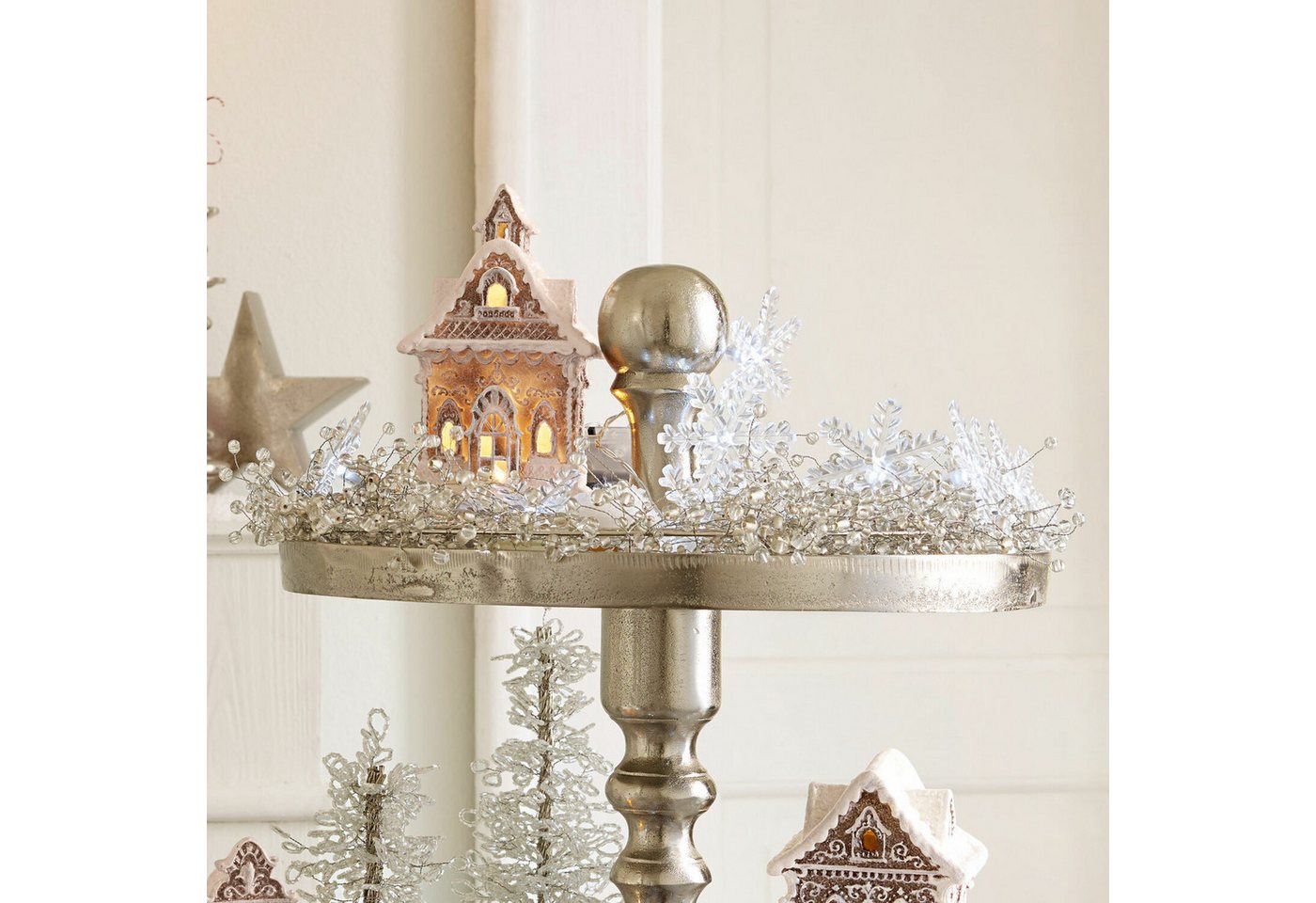 Mirabeau Weihnachtsfigur Kranz Ebyin silber (kein Set, kein Set), none – Bild 4 von 5