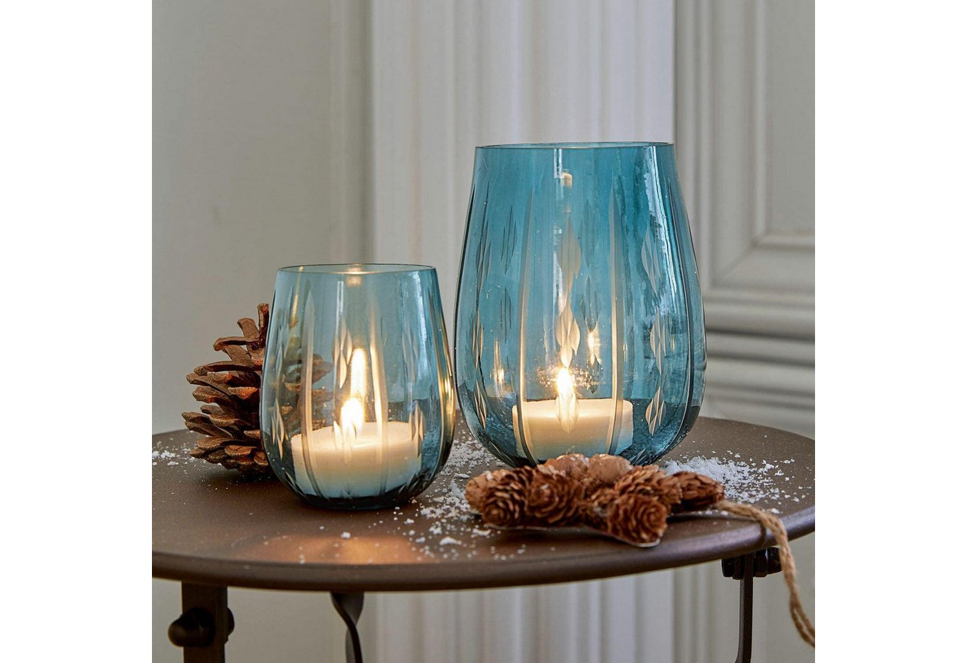 Mirabeau Windlicht Windlicht 2er Set Danisar blau (2er Set, 2er Set), none – Bild 2 von 5
