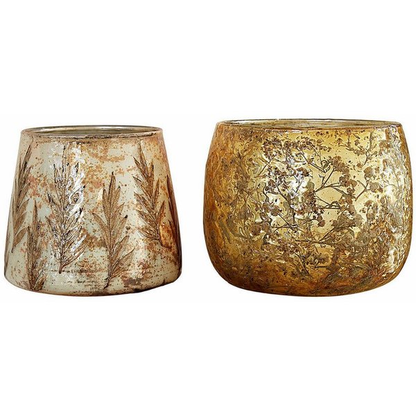 Mirabeau Windlicht Windlicht 2er Set Hivalen gold (2er Set, 2er Set)