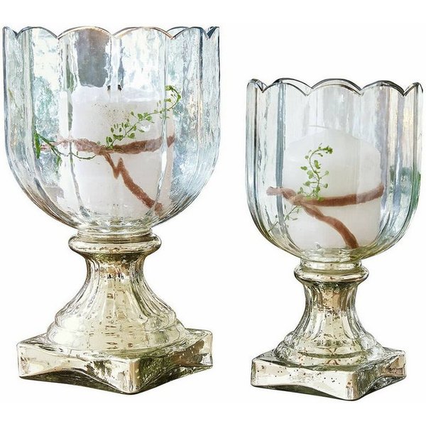 Mirabeau Windlicht Windlicht 2er Set Jovique klar/silber (2er Set, 2er Set), none