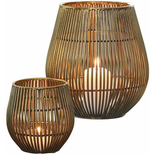 Mirabeau Windlicht Windlicht 2er Set Pontarino antikmessing (2er Set, 2er Set), none