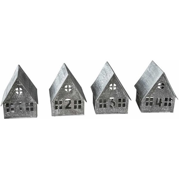 Mirabeau Windlicht Windlicht 4er Set Ivolere antikgrau (4er Set, 4er Set), none