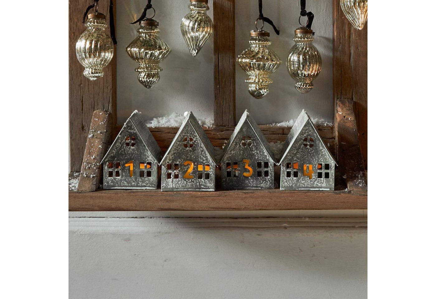 Mirabeau Windlicht Windlicht 4er Set Ivolere antikgrau (4er Set, 4er Set), none – Bild 4 von 5