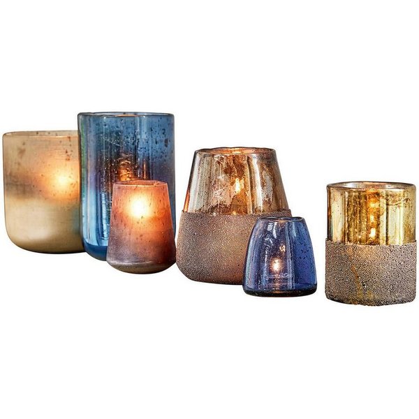 Mirabeau Windlicht Windlicht 6er Set Paro blau (6er Set, 6er Set), none