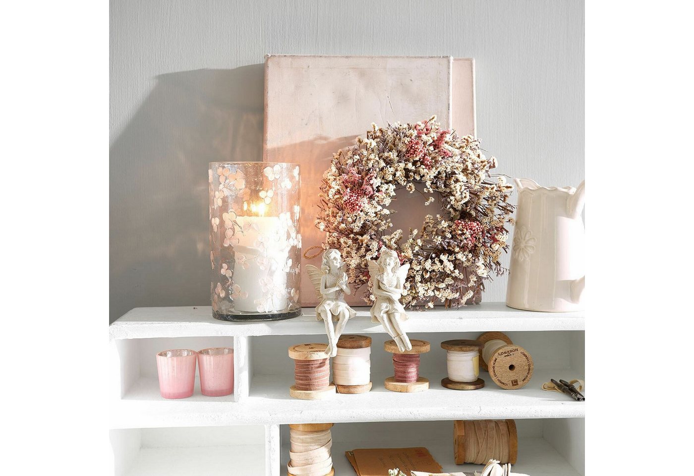 Mirabeau Windlicht Windlicht Velindar klar/rosa (kein Set, kein Set), none – Bild 5 von 5