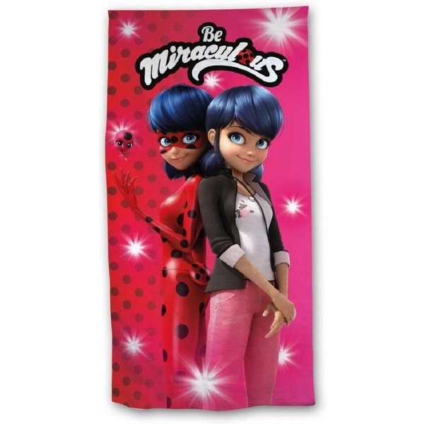Miraculous - Ladybug Strandtuch Badehandtuch – 70x140 cm aus weichem Polyester, (1-St)